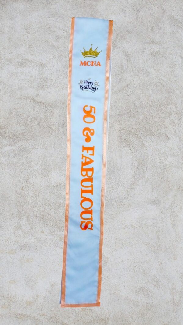50th Birthday Keepsake & Sash - Image 2