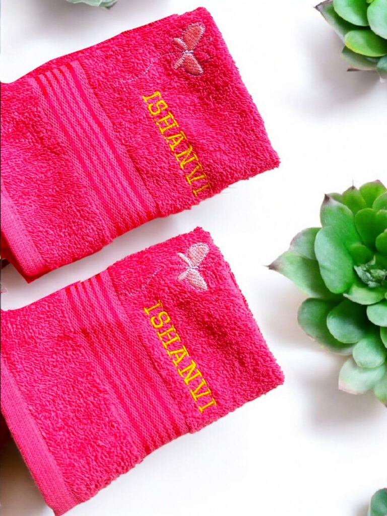 Embroidered Face Towel