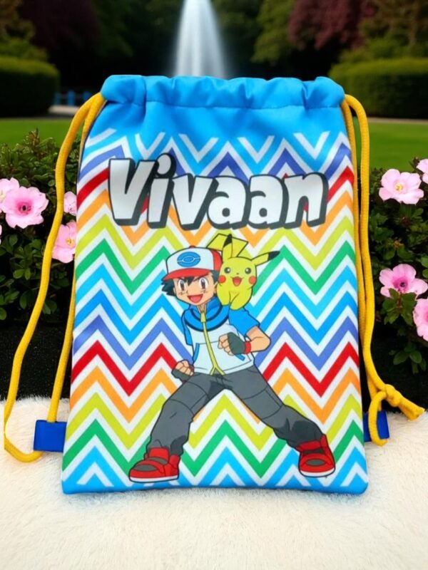 Drawstring Canvas Backpack- Multiple Design (Printing) - Image 6