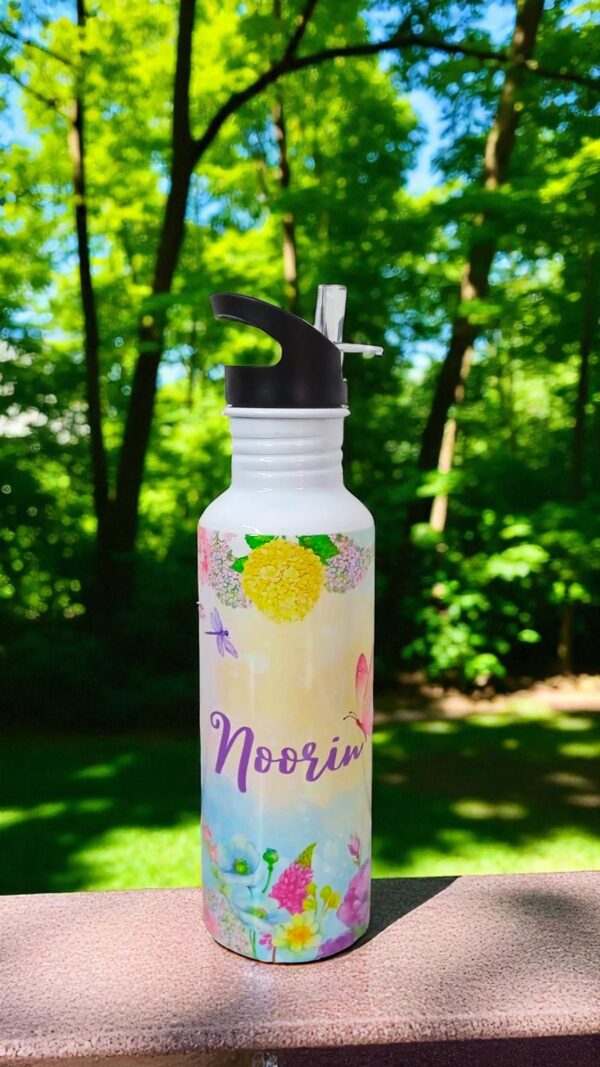 Personalized Floral Sipper