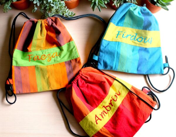 Drawstring Canvas Backpack- Multiple Design (Embroidery) - Image 3