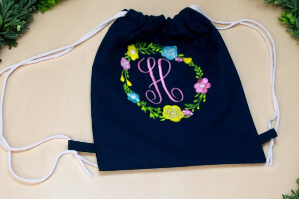 Drawstring Canvas Backpack- Multiple Design (Embroidery) - Image 5
