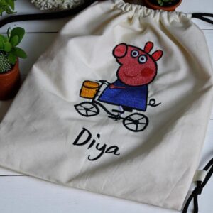 Drawstring Canvas Backpack- Multiple Design (Embroidery)