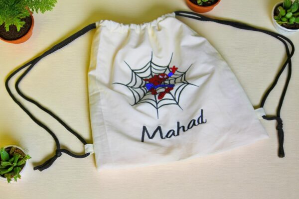 Drawstring Canvas Backpack- Multiple Design (Embroidery) - Image 7