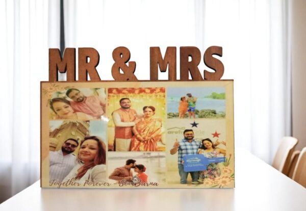 Personalized MR & MRS MDF Photo Frame