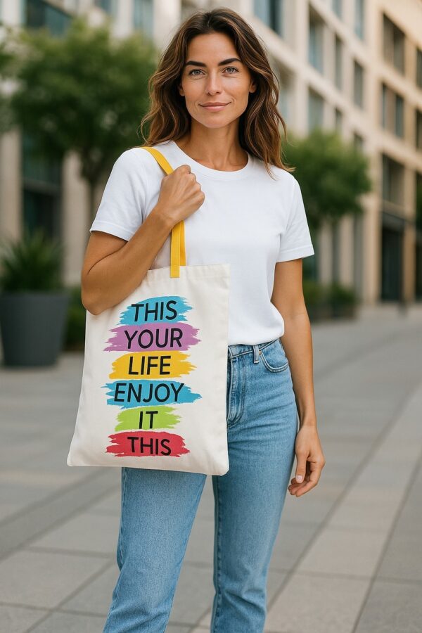 Motivational Quote Tote Bag - Image 3
